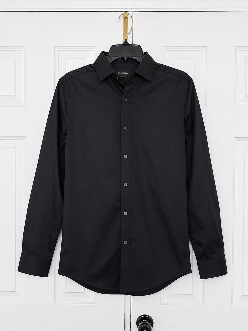 Men's Black Dress Shirt - Classic Long Sleeve